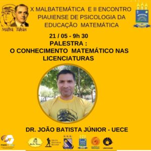 Segundo encontro Piauiense oficina card amarelo com foto do professor Jão Batista